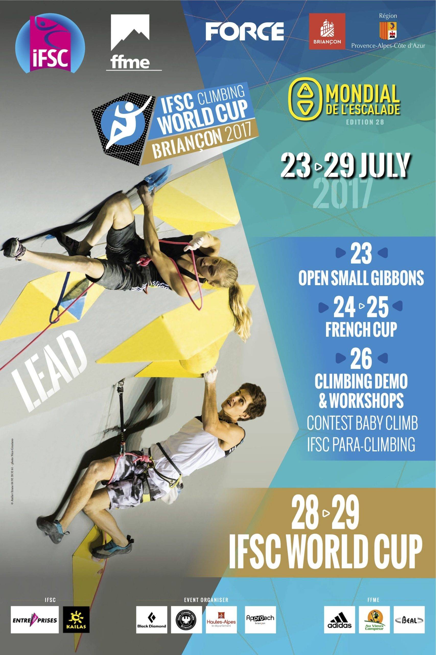 MONDIAL DE L'ESCALADE A BRIANÇON 23 au 29 JUILLET
