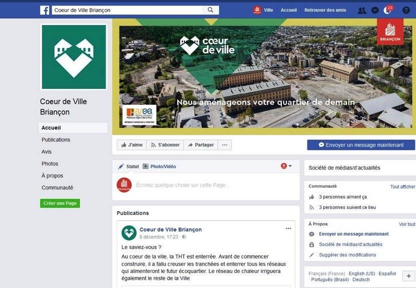 Coeur de ville sur Facebook