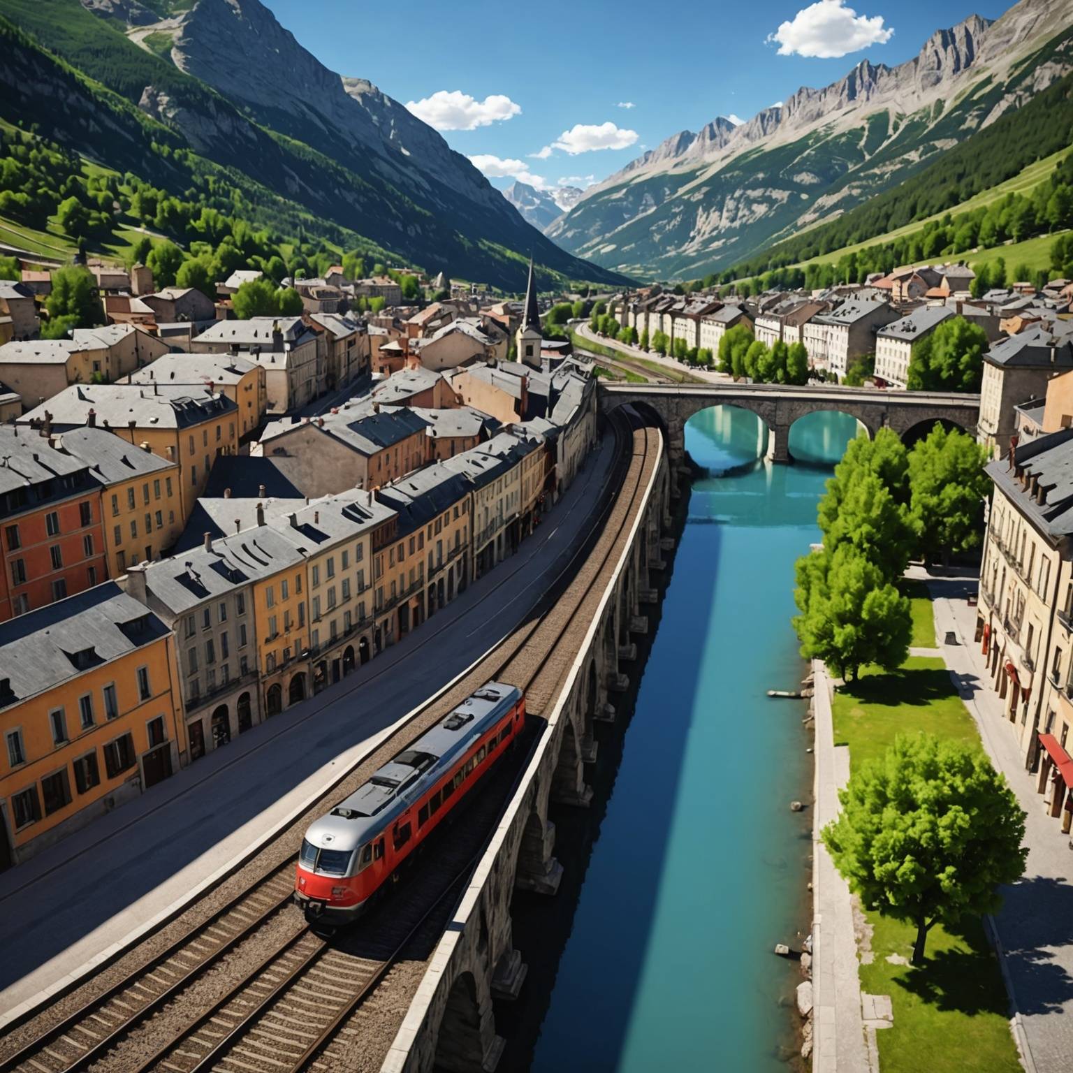 Briançon en 3D ferroviaires