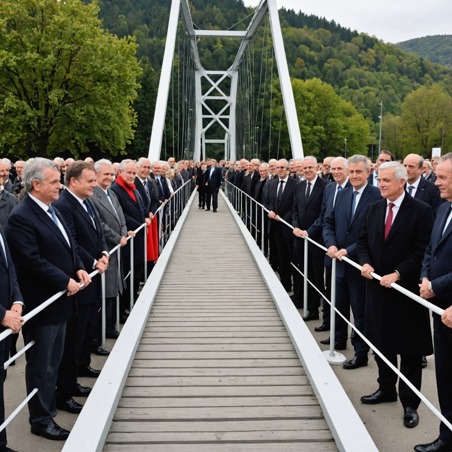 Inauguration de la passerelle du Prorel