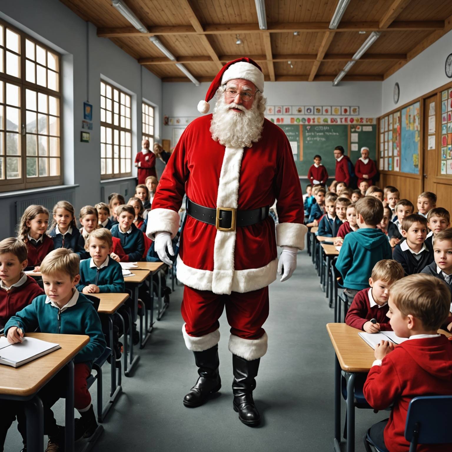 Le Père Noël en visite dans les écoles de Briançon