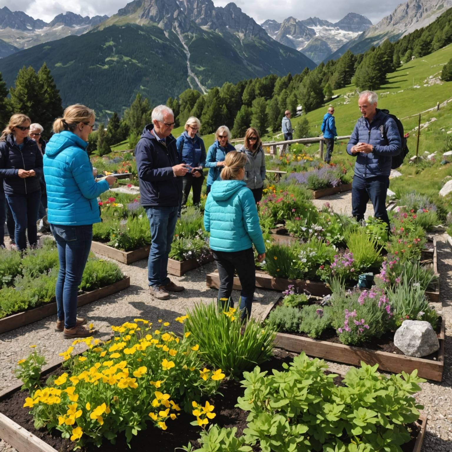 Des enseignants briançonnais en visite au Jardin alpin du Lautaret