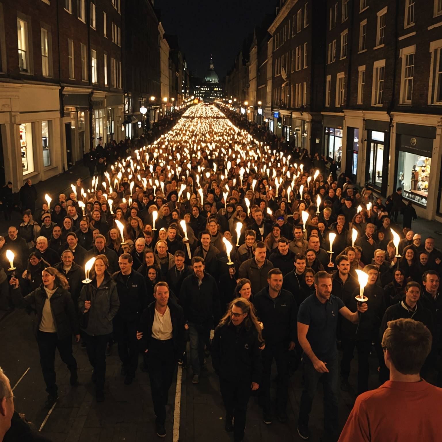 Descente aux flambeaux dans la ville ce soir !!