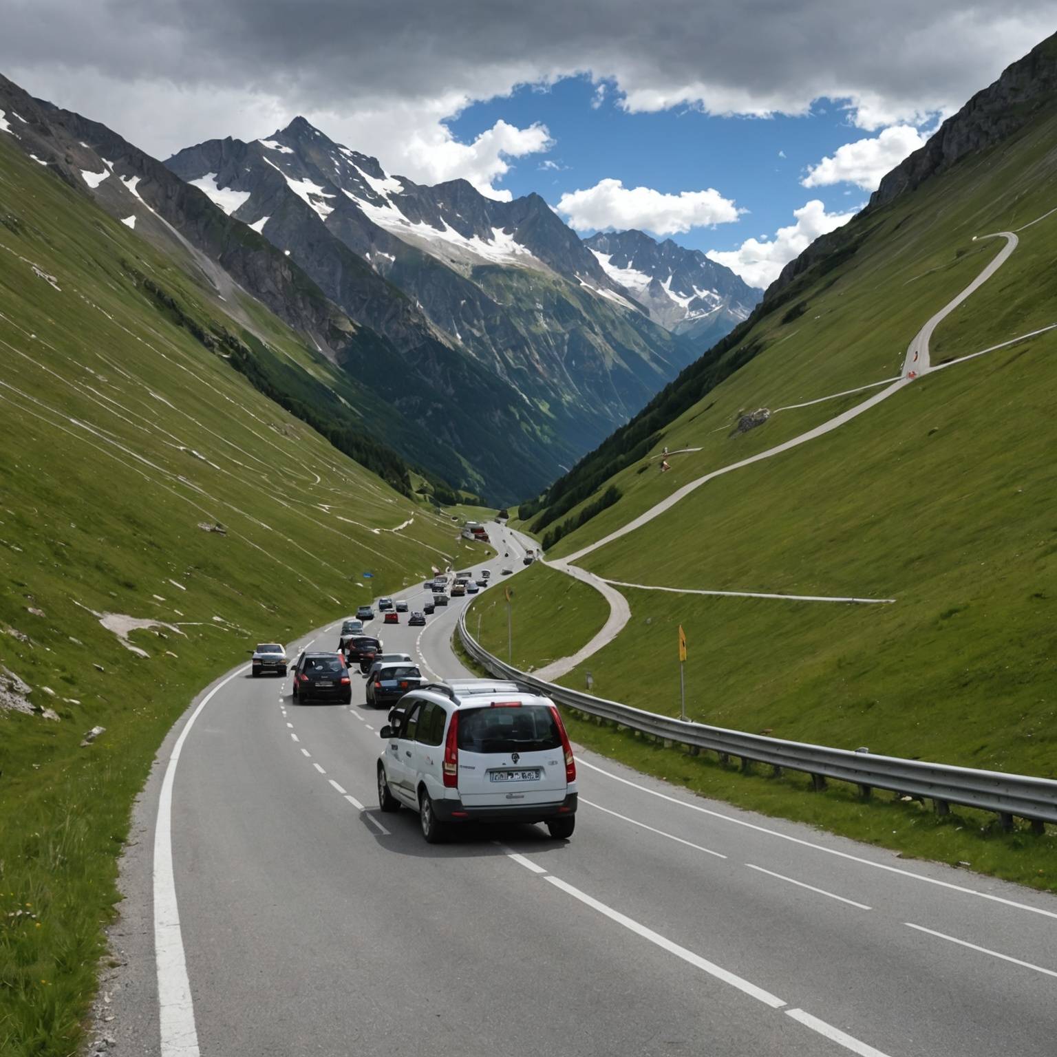 Circulation dans le Col du Lautaret