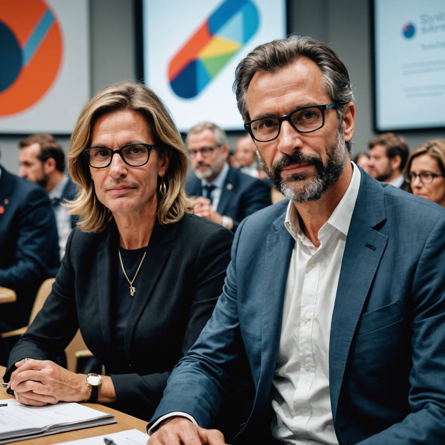 Vincent Peillon et Sylvie Guillaume en conférence